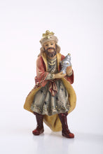 One of the Kings bearing gifts. Christmas Nativity Scene figurine, one of the 15 included in the hand-painted table-top Nativity set.