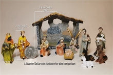 Faithful Treasure Miniature 2" Nativity Figurines and 3.5" Tall Nativity Shed Combo Set