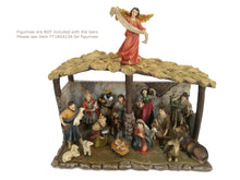 Faithful Treasure Christmas Nativity Scene Stable, Exclusively Designed and Hand Painted Polyresin Nativity Shed (7.5 in high)